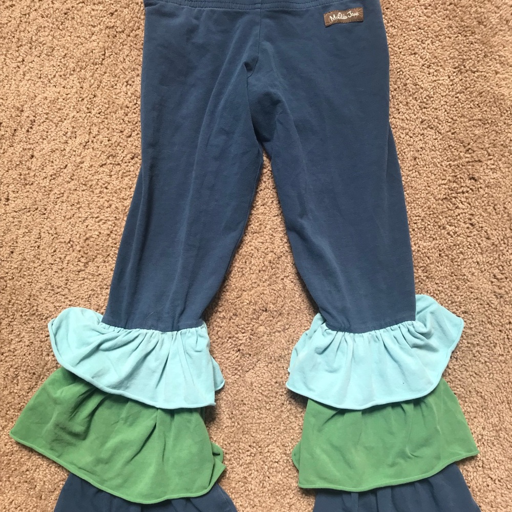 Matilda Jane girls Blue & Green ruffles size 8